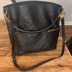 Authentic Louis Vuitton Melie Hobo Shoulder Bag Black Empreinte Leather